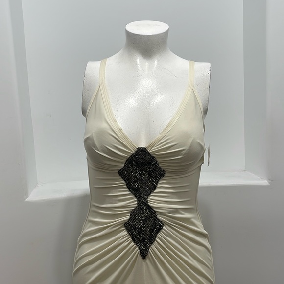 Mandalay  Vintage Beads Embellished Gown Ivory Size 19 - Picture 5 of 11